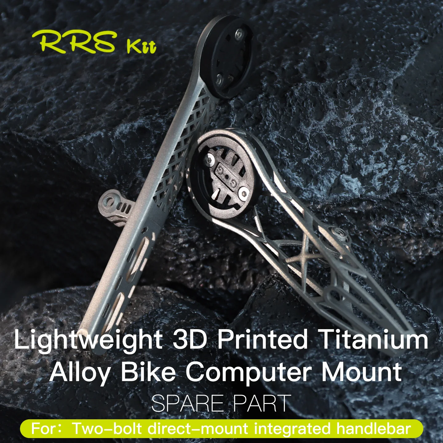 RRSKIT 3D Printed Titanium Alloy Bicycle Computer Extended Bracket Suitable For Garmin Universal Base With Gopro Lamp Holder