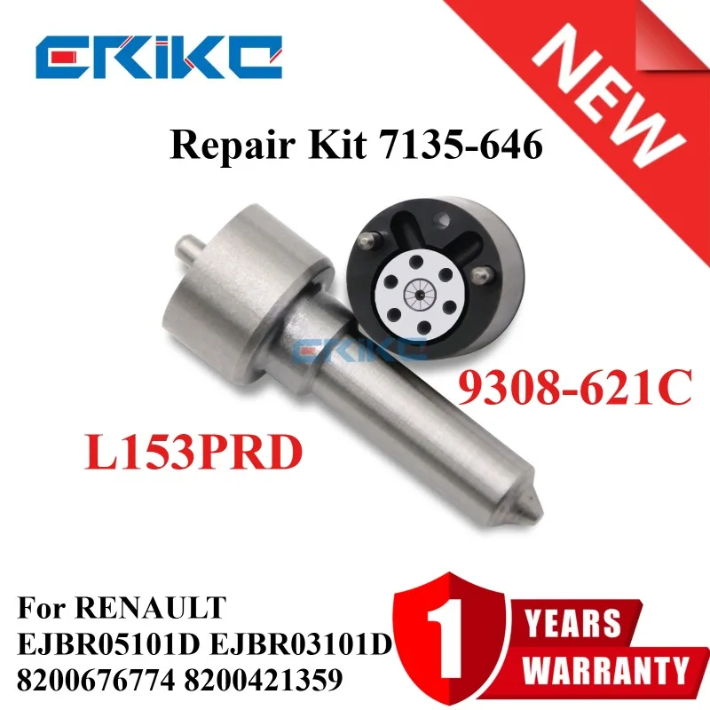 

Repair Kits 7135-646 L153PRD Injector Nozzle L153PBD Valve 9308-621C for RENAULT EJBR05101D EJBR03101D 8200676774 8200421359