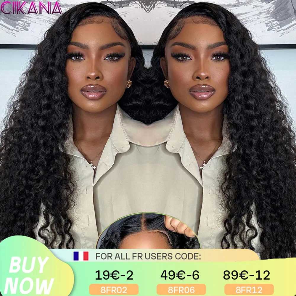 5x5 Glueless Human Hair Wig Pre Plucked Pre Cut 6x4 Deep Wave Lace Closure Wigs For Women 180 Density Curly Wigs 3 Days Delivery