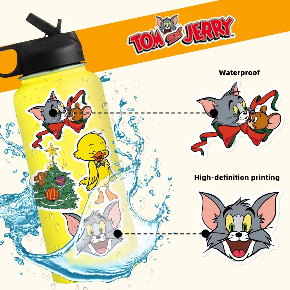 50 個本物のトムとジェリーステッカー漫画スクラップブックステッカー水ボトルギター文具装飾デカール女の子のおもちゃギフト