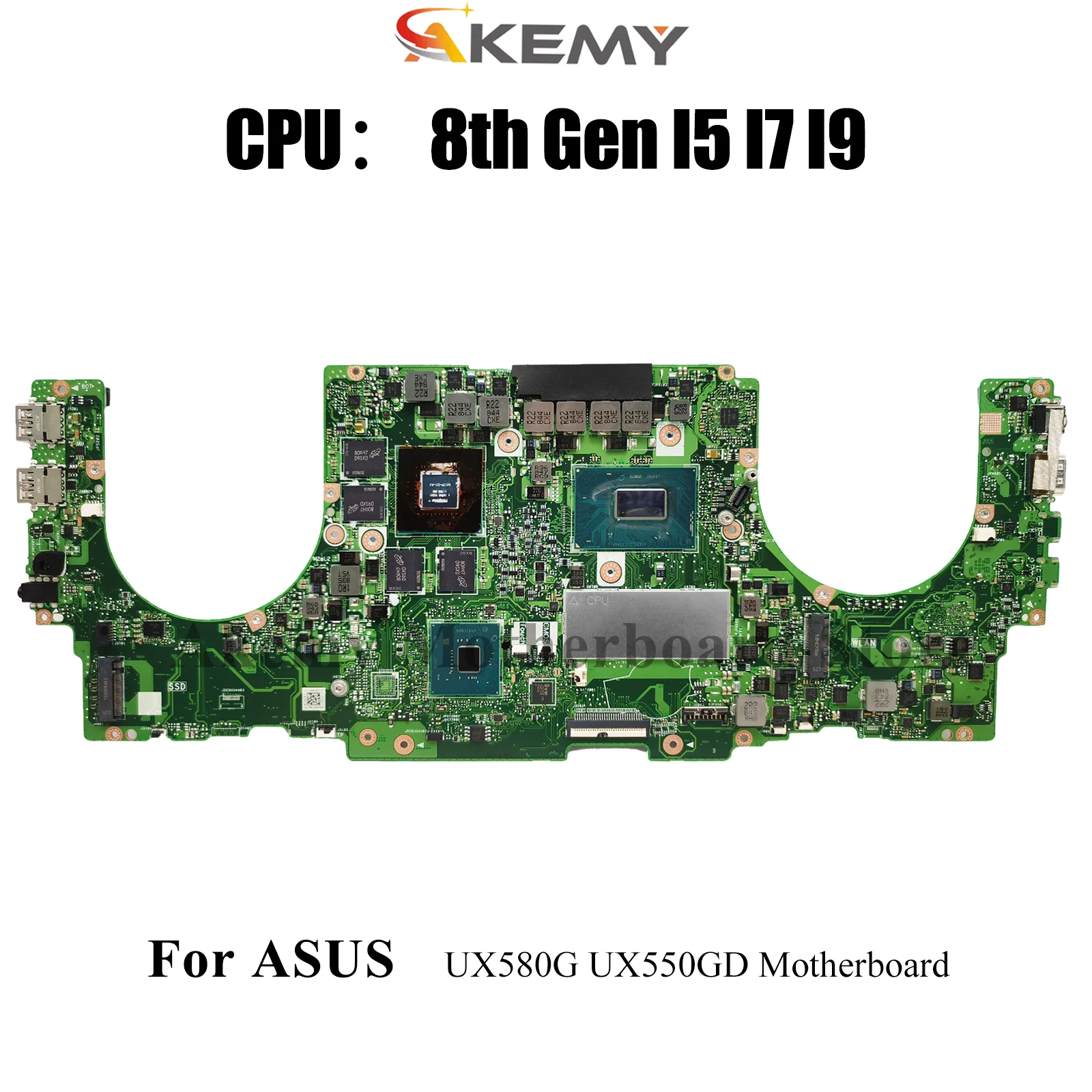 

UX550GD Laptop Motherboard For ASUS ZenBook UX550 UX55VE UX55VD UX580G Notebook Mainboard With I5 I7 I9 CPU 100% tests OK stk
