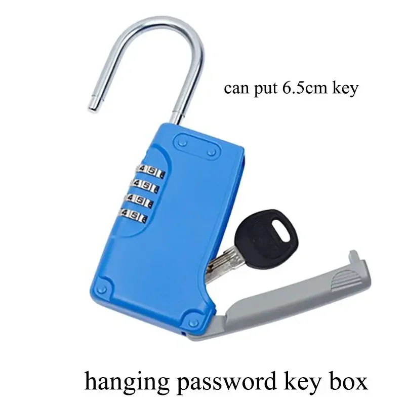 Portable Mini Password Key Safe Box Hidden Key Case 4-Digital Password Simulation Security Key Boxes Hold 4 Keys Storage Box