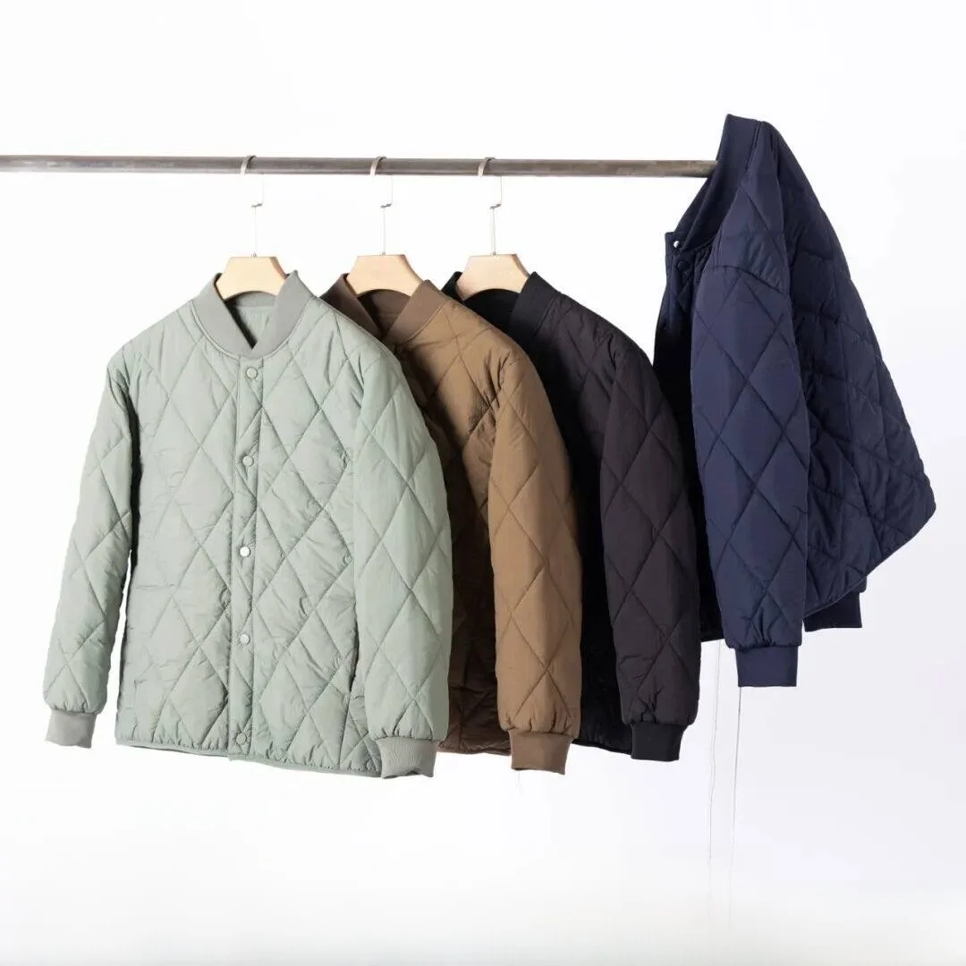 

Повседневная куртка в американском стиле с бейсбольным воротником, хлопковая, мужская и женская, водонепроницаемая, осенне-зимняя, теплая, с воздушной стежкой и наполнителем