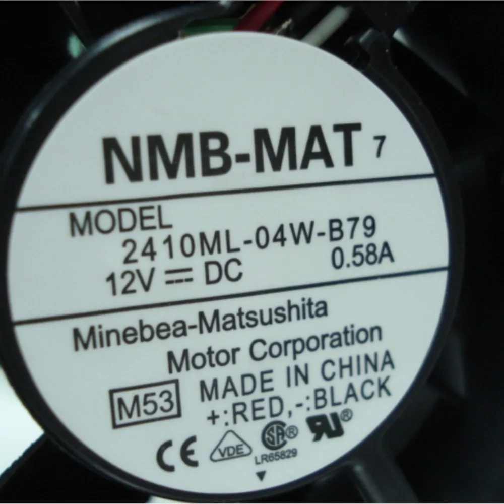 For NMB 2410ML-04W-B79 -F62 6025 60x60x25mm 6cm DC 12V 0.58A 3Wire server inverter Cooling fan