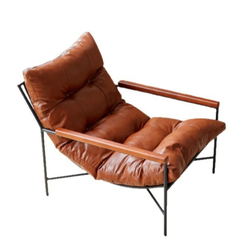 

Sofa chair Light luxury leisure recliner Simple lazy sofa Single backrest recliner B & B waiting for reclining leisure chair