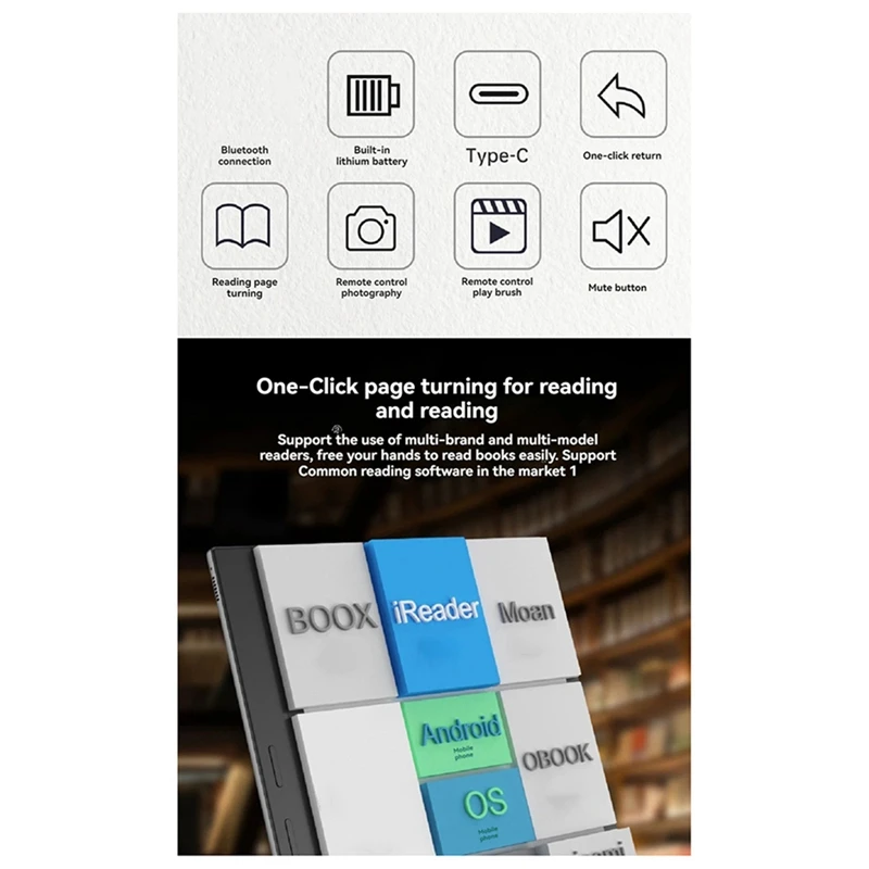 MAKE-BT Page Turner สําหรับ Ebook Reader สมาร์ทโฟนบลูทูธรีโมทคอนโทรลสําหรับรูดวิดีโอสั้นสําหรับ Android/IOS Lazy Artifact