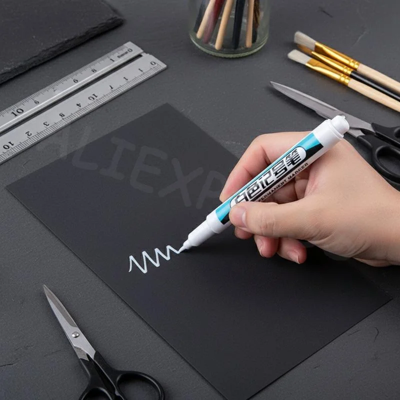 1PC Long Needle Marker Pen Waterproof White Dash Tool for Precise Woodworking Tile Screw Marking Home Renovation