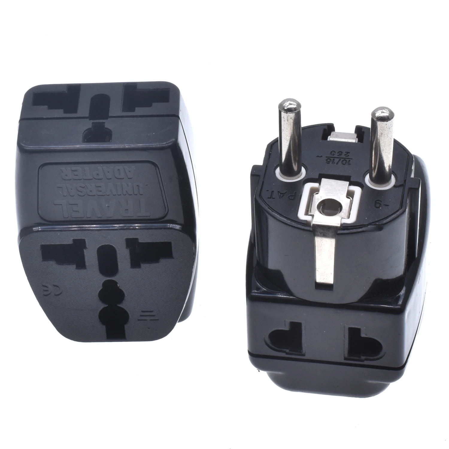 AU/UK/US/EU to EU power adaptor plug Korea/France/Russia/Germany Europe universal travel adapter plug 3-into-1socket converter