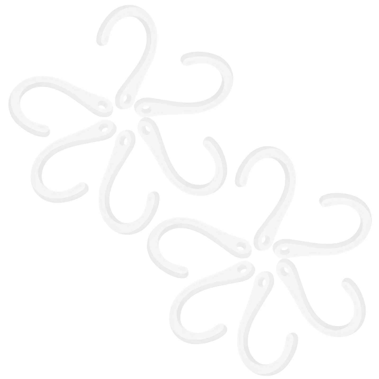 

100pcs Hooks Plastic Sock Hangers Shelves Coat Display J Shaped Hooks Versatile Hat Retail Hanger