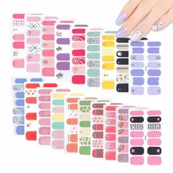 3D Nail Stickers Creative Adhesive Nail Art Decal Manicure Decorations Nail Polish Full Cover Press On Nail Strips Drop Shipping