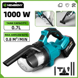 NEWBENY Electric Vacuum Cleaner Efficient Cordless Indoor Interior Household Cleaning Tools For Makita 18-21V Battery Pin