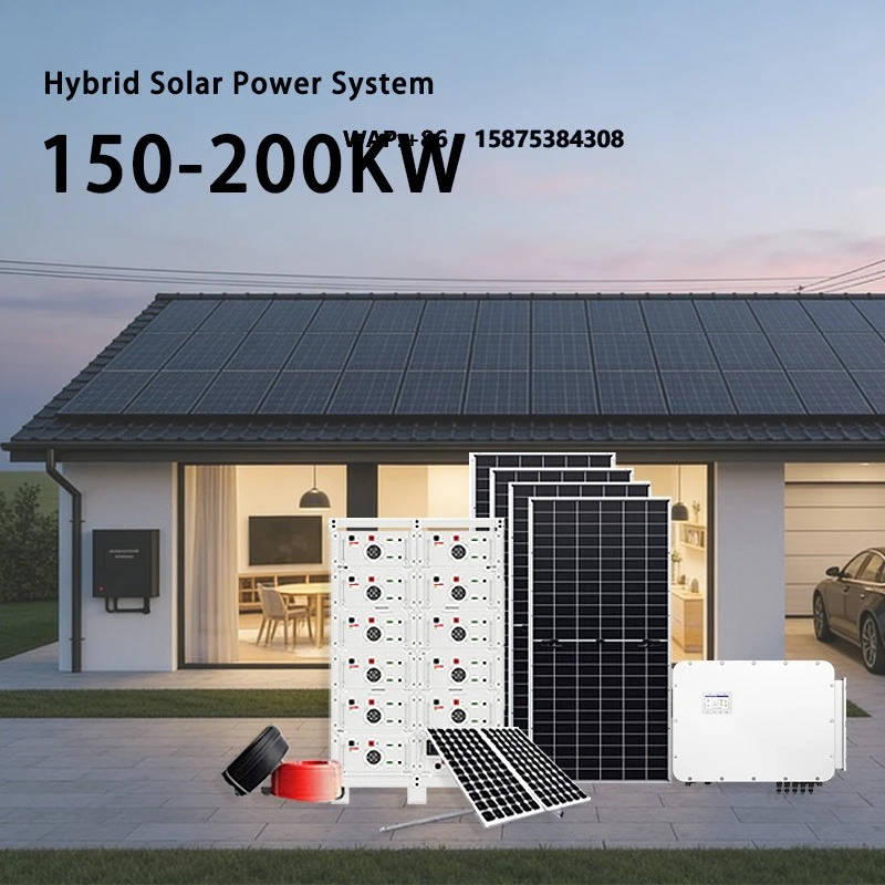 

150-200KW Hybrid Solar Energy Storage System 50KWh to 300KWh LiFePO4 Battery Cabinet 200-500V IP65 Rated Air Cooling
