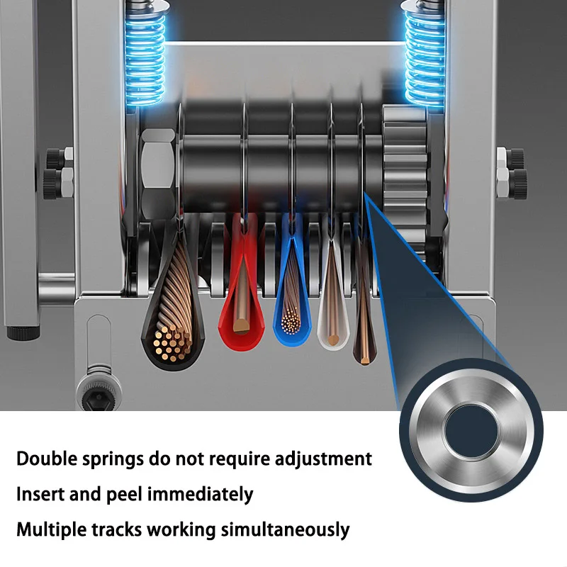 Manual Wire Stripper, with Manual Crank or Drilling Power Visible Stripping Depth Portable Stripping Aluminum