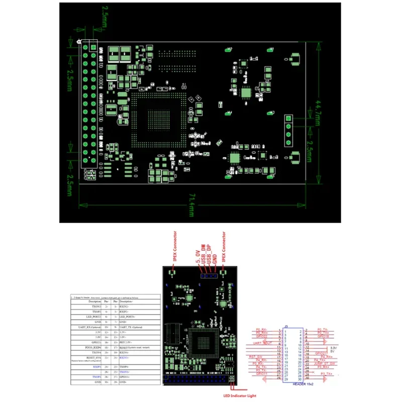 Módulo wifi enrutador de doble banda 5,8G 2,4G módulo inalámbrico openwrt ar9344 atheros