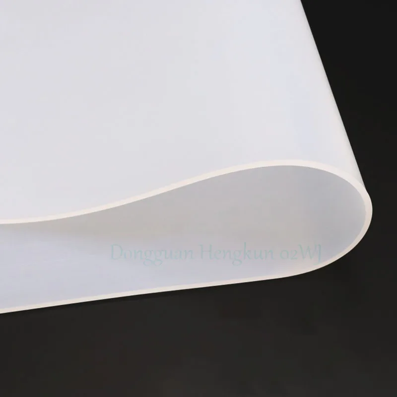 High Temp Food Grade Translucent Silicone Sheet, Gasket, Rubber Plate 500x500mm, 0.5-10mm Thick, Oil Solvent Resistant