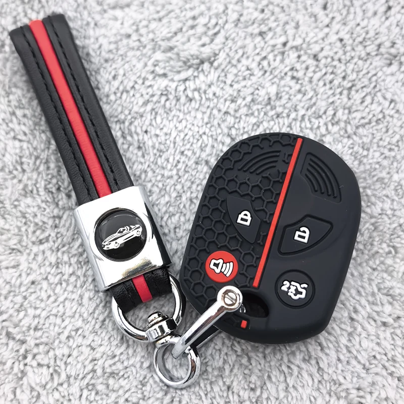 For Ford Escape Fusion Mercury Edge Expedition Flex Mustang Taurus for Lincoln 4 Buttons Silicone Car Remote Key Cover Case Fob