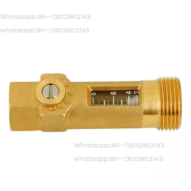 All-copper flow balancing valve solar work station balance controller pipeline with ball valve flow meter and float adjustment