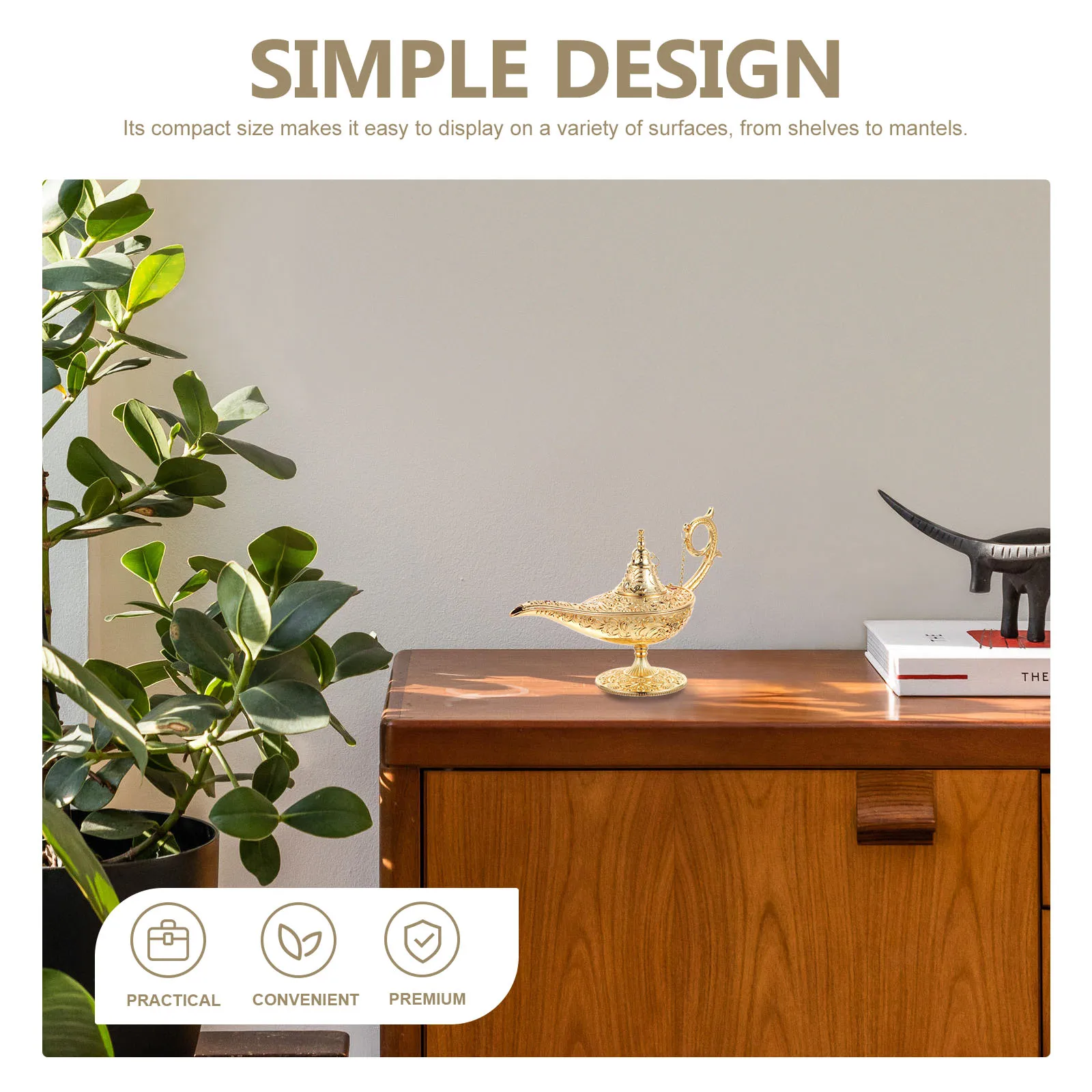 

Golden Vintage Retro Alloy nament Home Desktop Decoration Tabletop Artistic Decorative Adornment Model Party