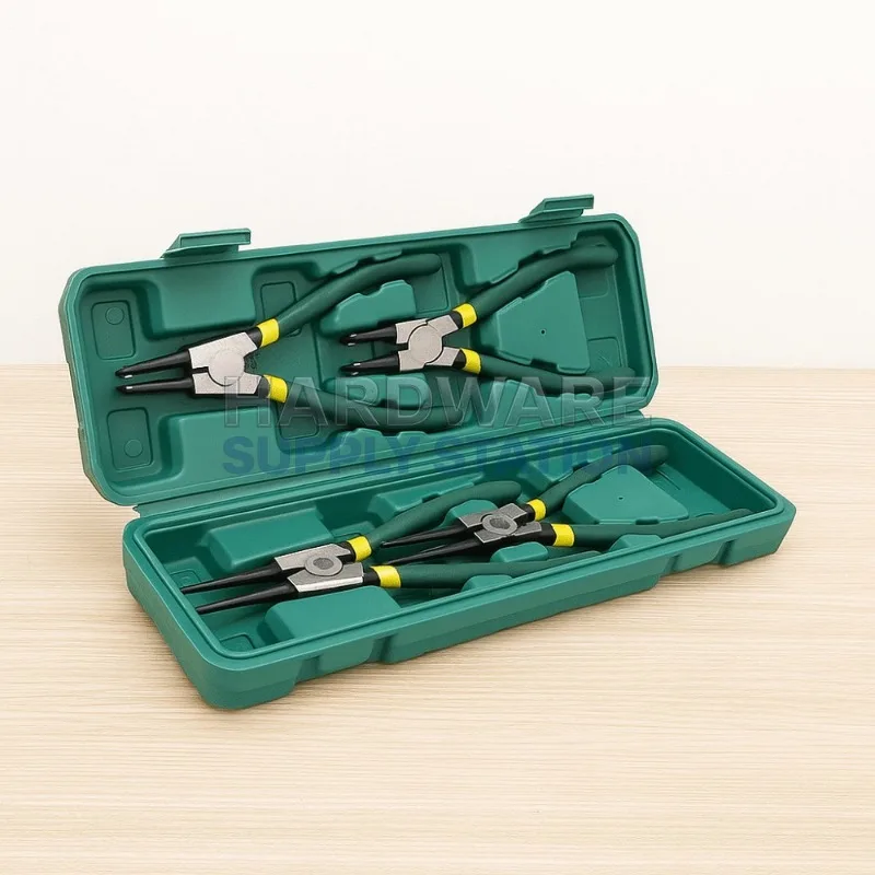 

Набор двухфункциональных плоскогубцев с изогнутыми концами для стопорных колец, пружинные расширительные клещи, инструмент для фиксации фурнитуры