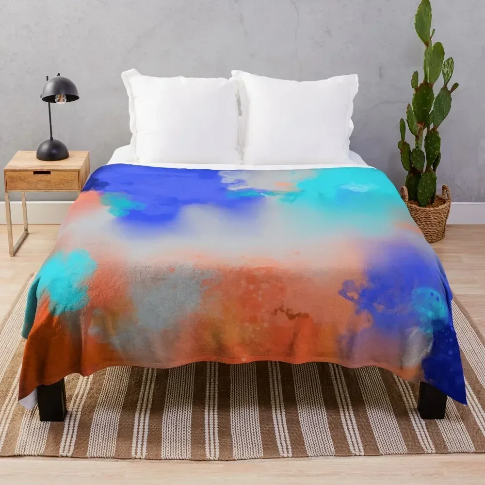

Blue and Orange Abstract At A Glance Throw Blanket Luxury Large Luxury St Decorative Sofas Blankets