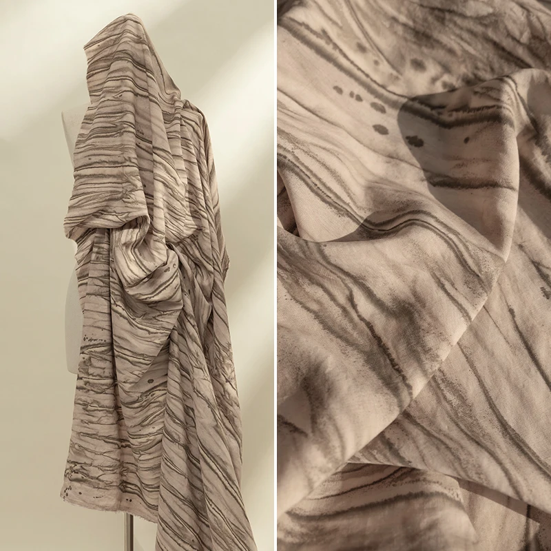 

Льняная ткань ручной работы с растительным принтом для кардиганов, рубашек, платьев, дизайнерской одежды, ткани Appael, шитья своими руками на метр