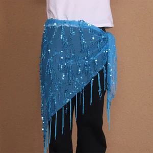 Novos trajes de dança do ventre lantejoulas borla indiano dança do ventre hip cachecol para mulheres dança desempenho cinto de cintura 11 tipos de cores 6 principais vendas cintos de dança do ventre - №4