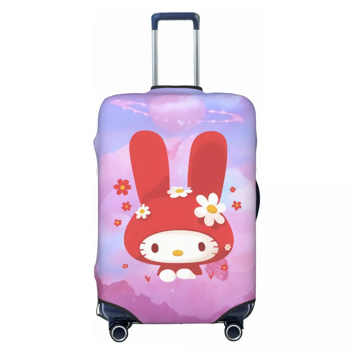 

Red Hood My Melody Flowers Luggage Cover Elastic Cartoon Bunny Travel Suitcase Protective Covers Suit For 18-32 inch
