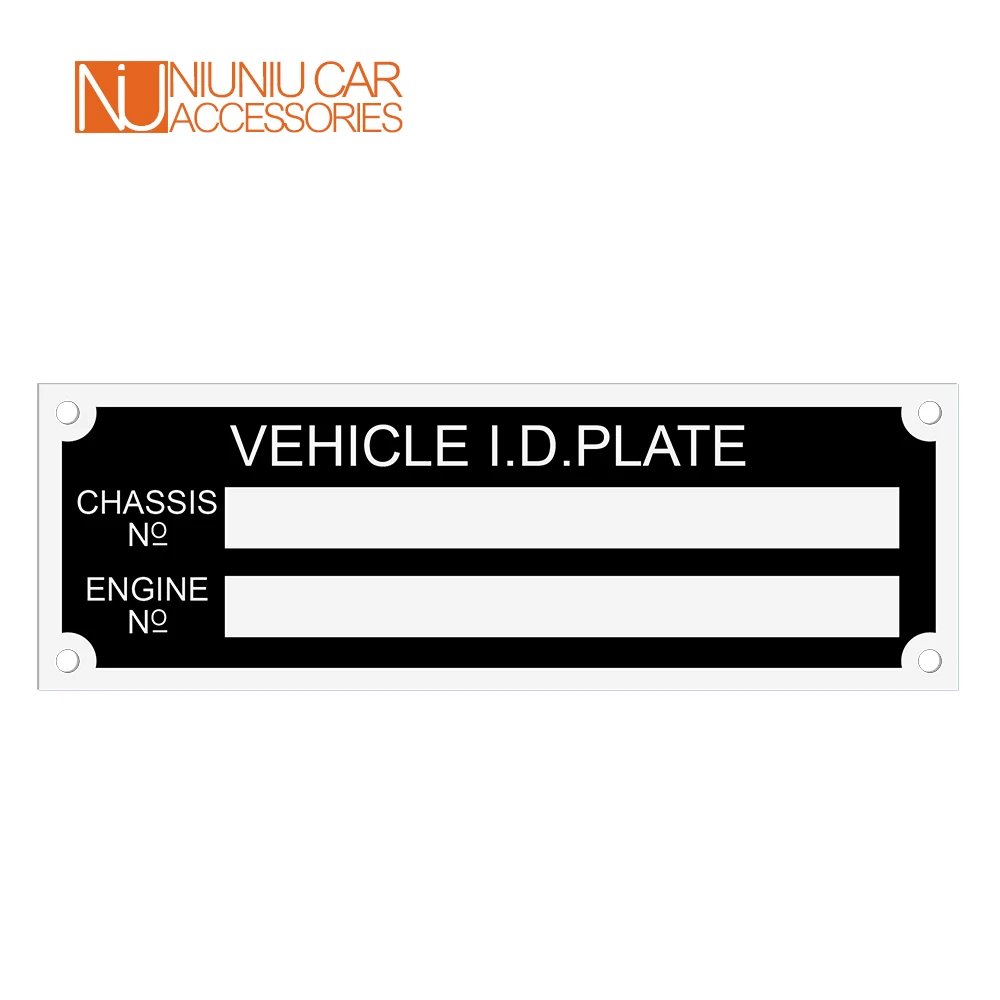 Aluminum Blank or Engraved Trailer Vehicle ID Plant VIN Chassis Plates Car Motorbike Caravan RV Parts Camper Accessories