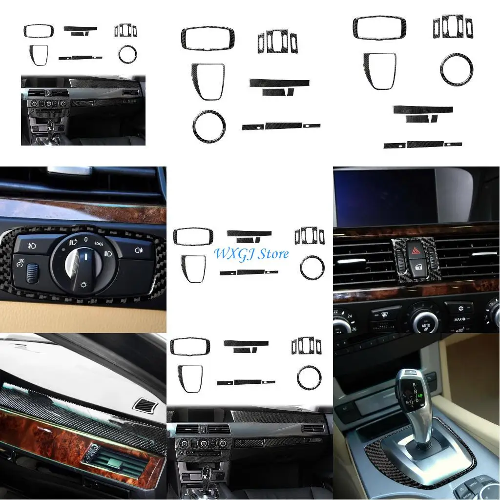 

37JE Durable Interior Trim Kits Long lasting & Scratch resistant Sticker for E60 200