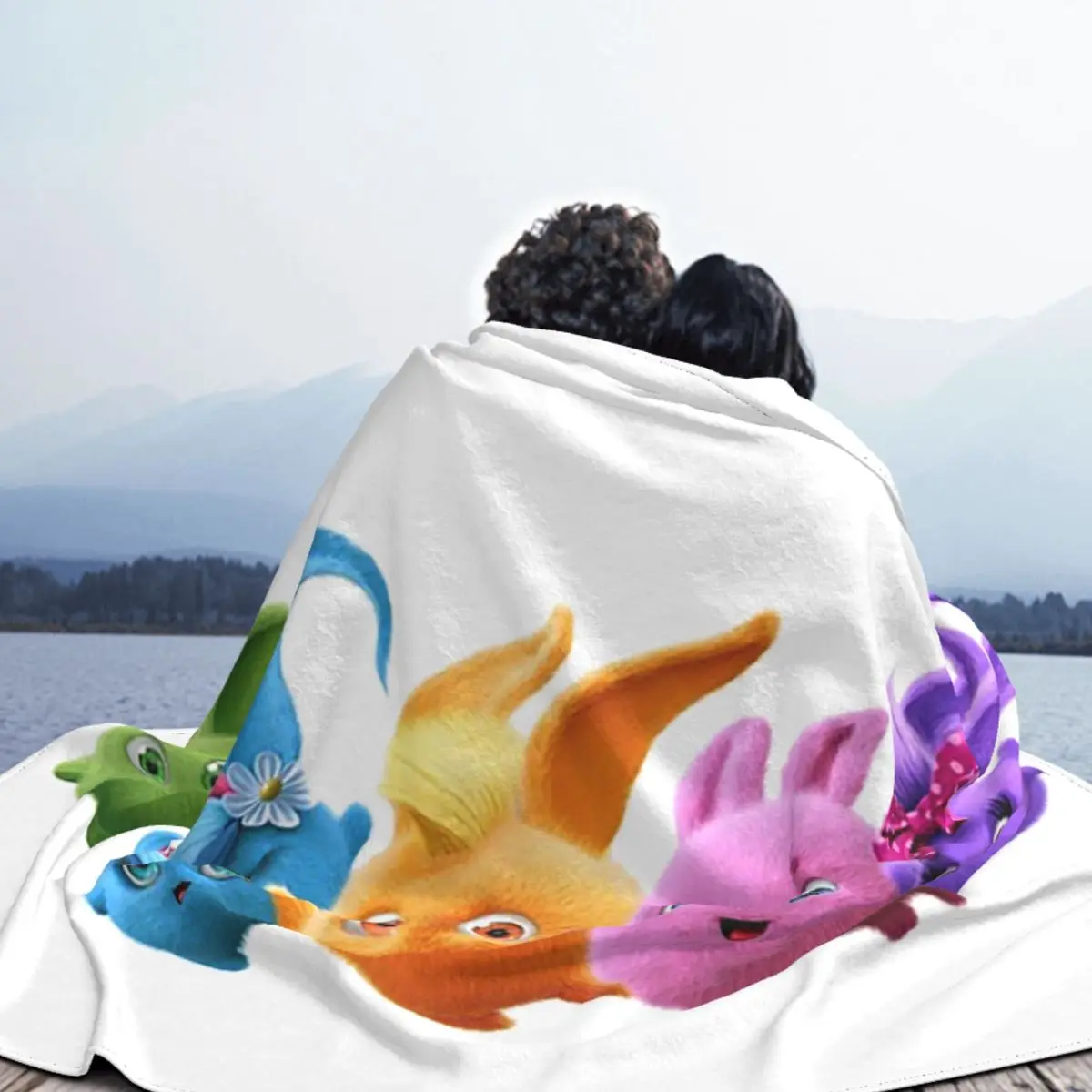 المشمس الأرانب البطانيات لينة الدافئة الفانيلا رمي بطانية المفرش للسرير غرفة المعيشة نزهة السفر أريكة المنزل