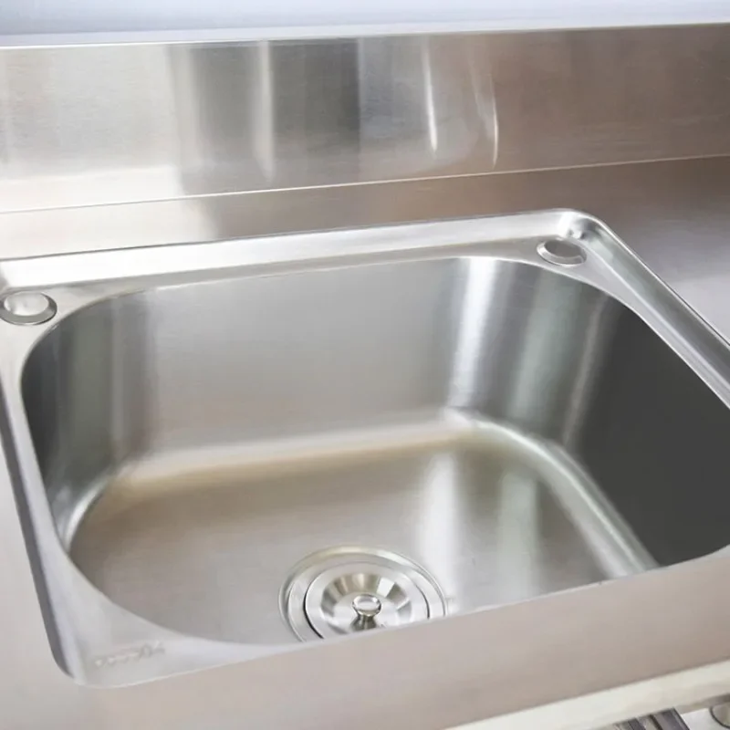 Stainless steel freestanding sink with worktop  Suitable for both household and commercial use as well as kitchen balconies