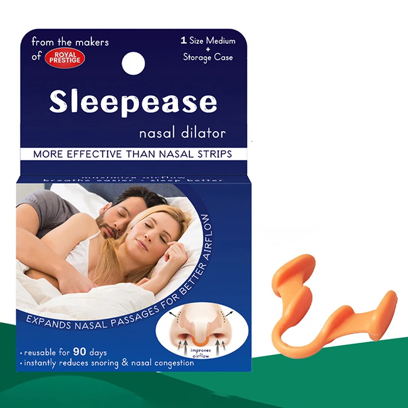 1 Pc Transparent/Orange Silicone Nose Clip Anti Snoring Nasal Dilator Stop Snore Aid Easy Breathe Improve Sleeping Rhinitis