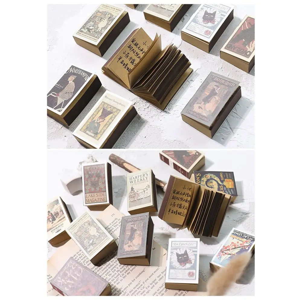 122 Sheets Portable Stationery Can Tear Kraft Paper Agenda Memo Sticky Note Paper Memorandum Notebook