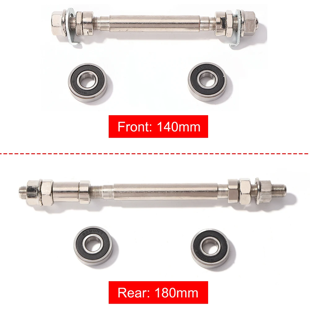 140mm 180mm Mountain Bike Front Rear Wheel Hub Axle with 2 Bearings MTB Bicycle Spindle Shift Shaft Lever Cycling Accessories
