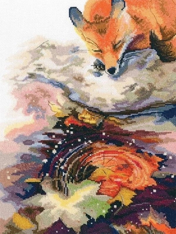 

Autumn Fox Cross stich Kits Homfun Craft Cross Stich Painting Decorations 35-44