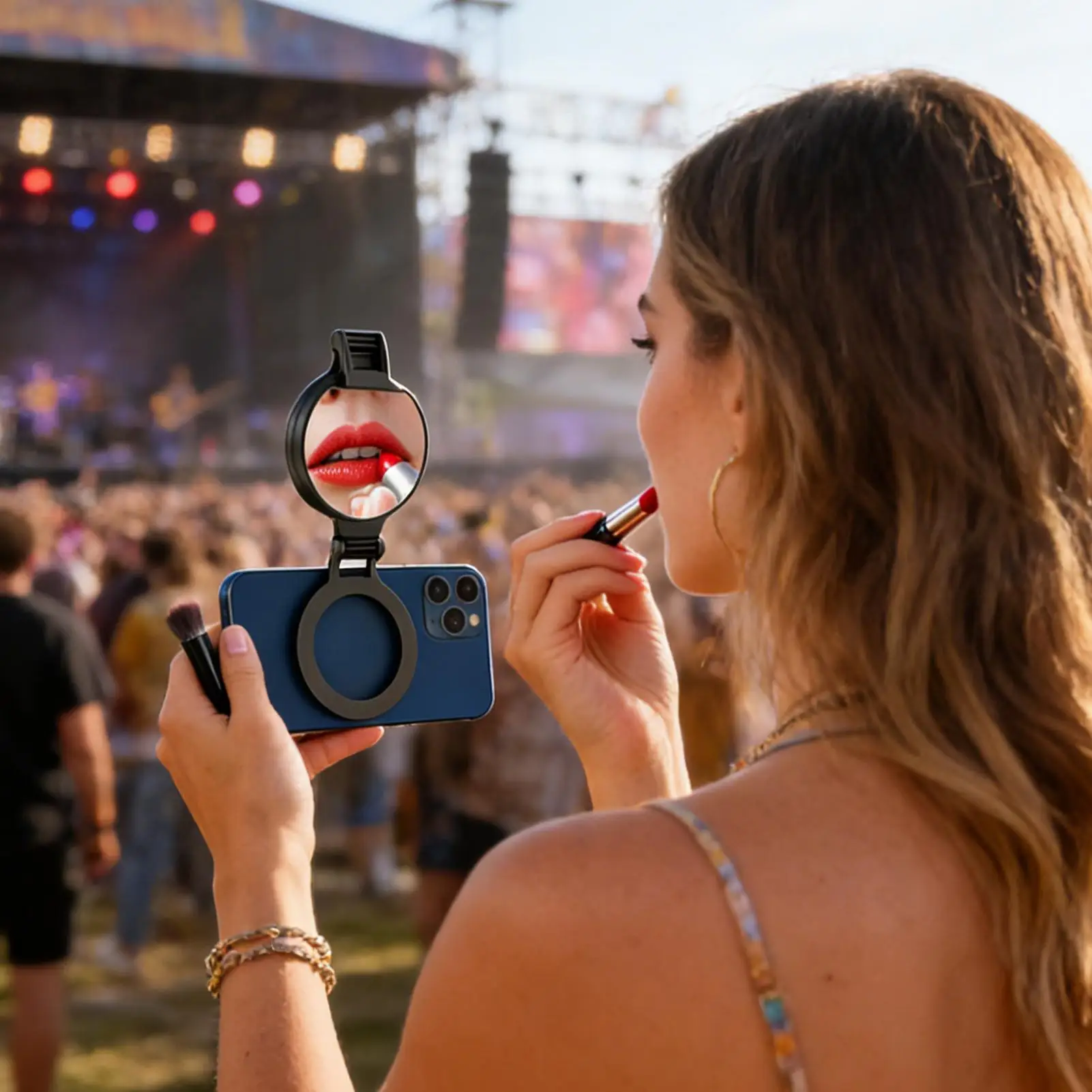 

Магнитный кольцевой светильник, регулируемый фонарик с зеркалом, магнитный светильник для селфи для телефонов, для работы, фотографии, макияжа