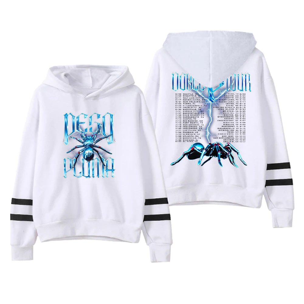 Peso Pluma Tarantula Hoodie 2023 Doble P Tour Merch Pocketless Parallel Bars Sleeve Sweatshirts Men Women Fashion Clothes