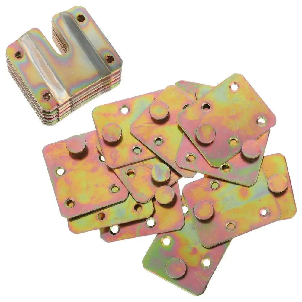 Metal Flush Mount Bracket Wall Mount Bracket Concealed Interlocking Bracket with Screws Iron Furniture Connector Furniture Rail