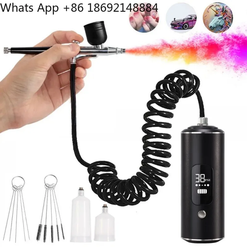 

Kit Electric Spray Gun Spray Pen Coloring Beauty Nail Art Painting Spray Oxygen Injection Meter