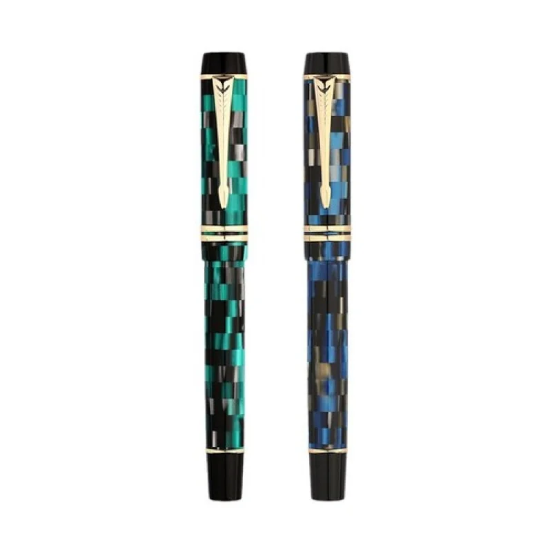 

A + новая перьевая ручка Majohn M600 в шахматном порядке, акриловая ручка для письма с тонким наконечником