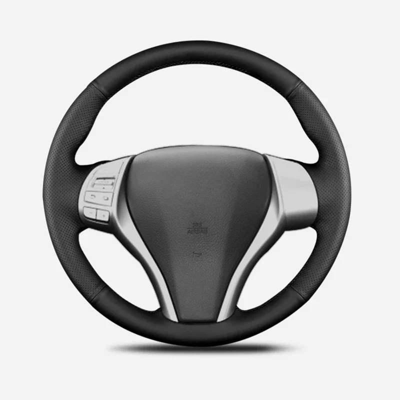 

Hand Stitch Black Car Steering Wheel Cover For Nissan Teana Altima 2013 2014 2015 2016 X-Trail QASHQAI Rogue Pulsar