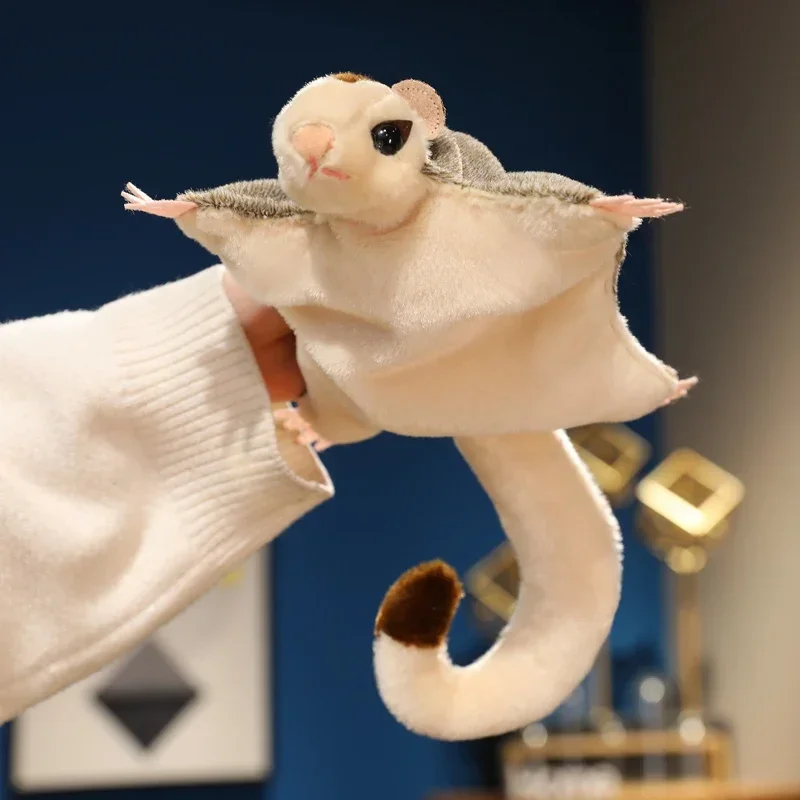 33*19CM Sugar Glider Plush Toy Soft Flying Squirrel Toys Stuffed Animals Toy Cute Hand Center Pets Funny Gift