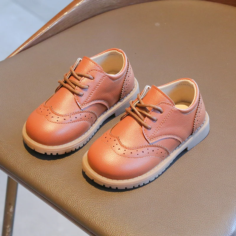 Children's Leather Shoes Spring and Autumn New Campus Boys and Girls Leather Shoe Children Casual Shoes Student Shoe