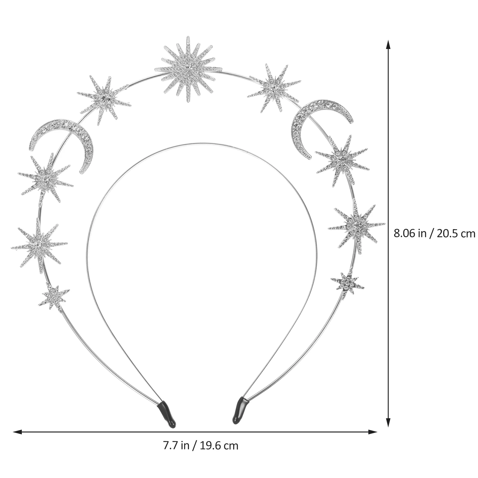 Accesorios de boda para novias, corona, diadema, diosa, mujer, estrella, tocado para el pelo, desfile