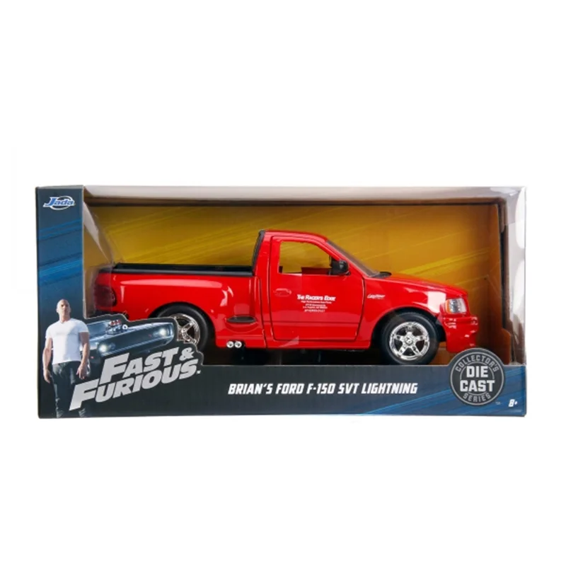 1:24 بريان 1999 فورد F-150 SVT البرق سيارات لعبة معدنية hottoys ديكاست