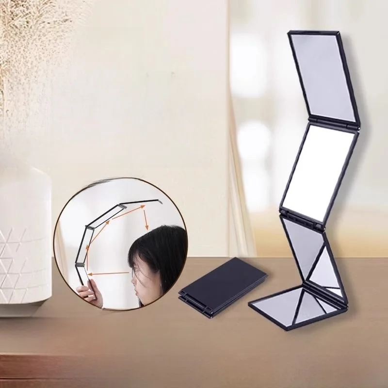 

Portable Four-Faced Mirror Men's Special Makeup Mirror Women's Rearview Mirror for Removing White Hair on the Back of the Head