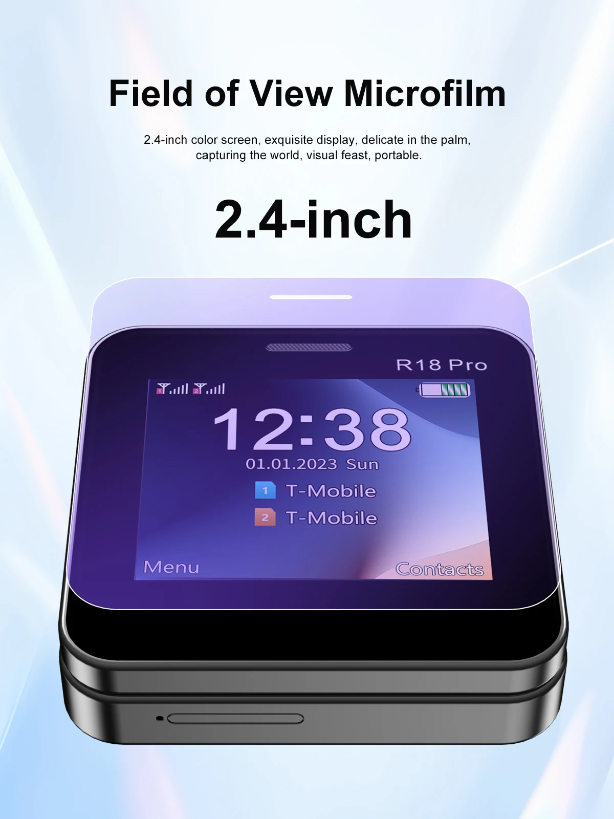 SERVO Mini Mobile Phones Rotating Screen 2G GSM Dual SIM Standby 2.4" Display Speed Dial Blacklist Magic Voice Small Phone
