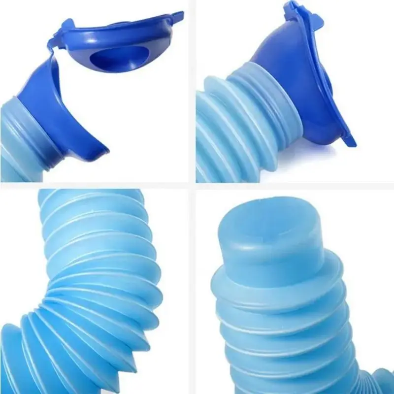 Urinario portátil retráctil para adultos, orinal suave Personal móvil para viajes en coche al aire libre, Camping de tráfico, 750ml