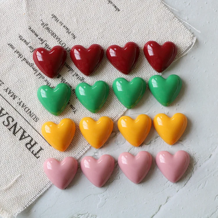 10pcs 18mm Love Refrigerator Magnet Cute Color Cartoon Refrigerator Sticker Resin Magnetic Refrigerator Magnet Home Decor