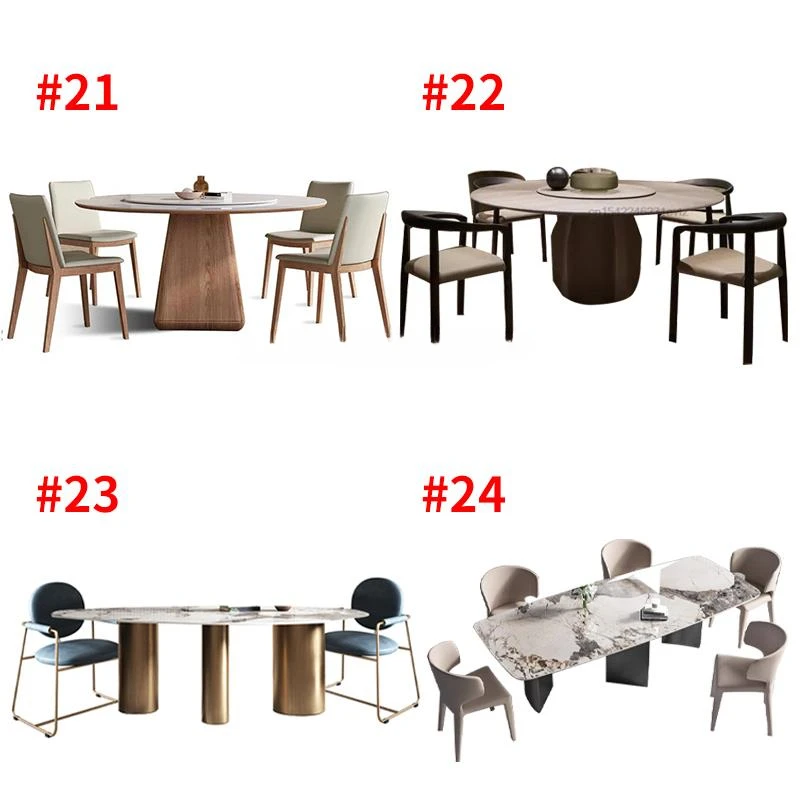 Luxury Dining Table And Chairs Customize Tabletop Kitchen Furniture 24 Dining Table Sets Minimalist Dining Table With 6 Seats